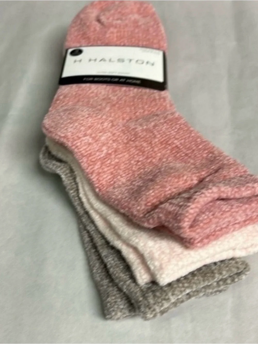 New H by Halston Socks Women’s 3 Pair Pink & Tan Ultra Soft Sock Casual Active